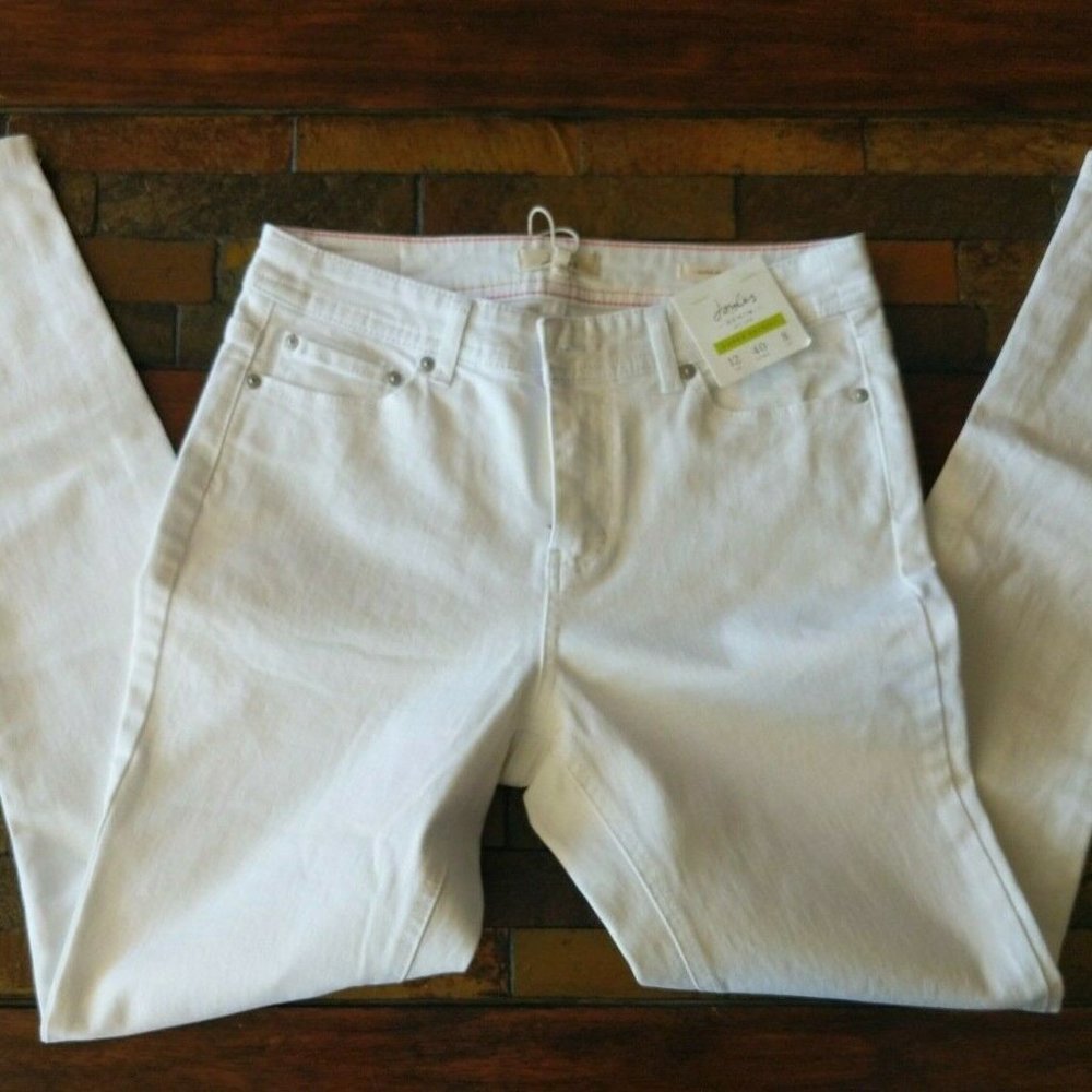 Joules Womens Monroe Stretch Super Skinny Jeans size 8 US EU 40 White NWT